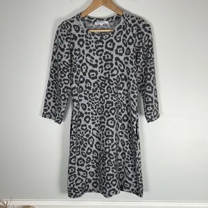 Velvet Torch Gray Small Animal Print Spotted Dress